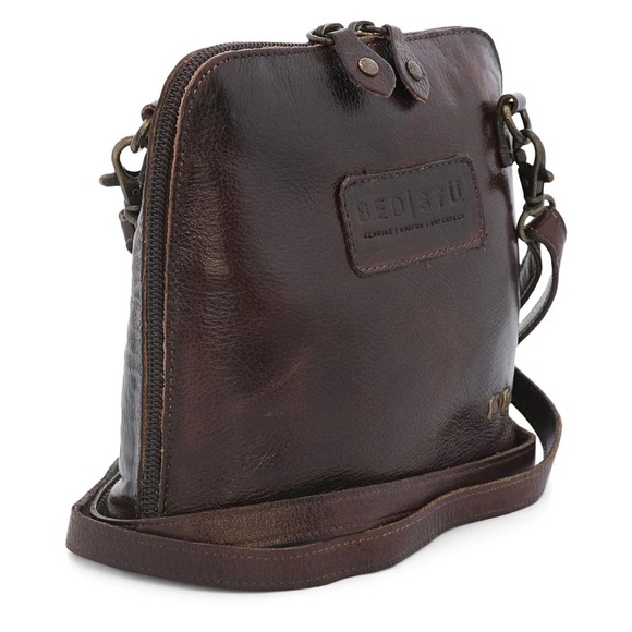 NWT Bed Stu Teak Rustic Ventura Leather Crossbody Bag - Picture 1 of 5